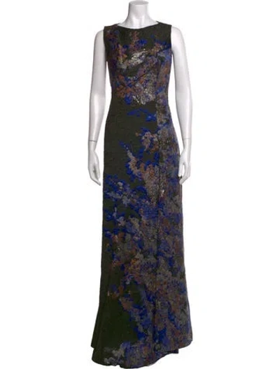 Pre-owned Rubin Singer Floral Print Long Dress In Multi