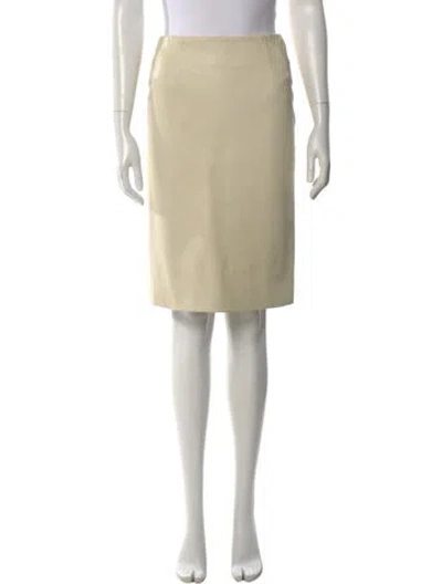Pre-owned Rubin Singer Lambskin Knee-length Skirt In Neutral
