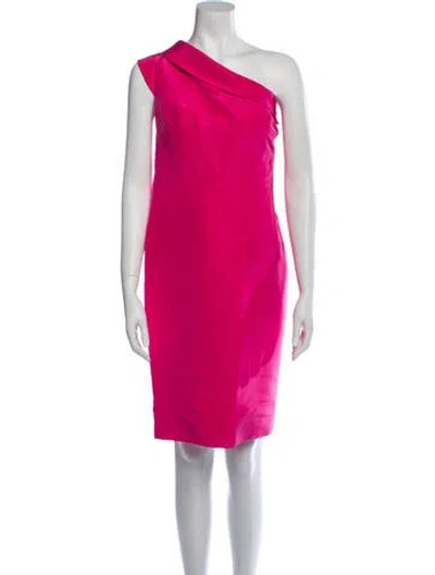 Pre-owned Rubin Singer One-shoulder Knee-length Dress In Pink