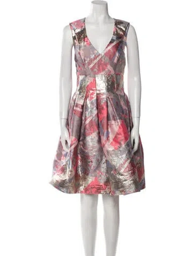 Pre-owned Rubin Singer Printed Knee-length Dress In Pink