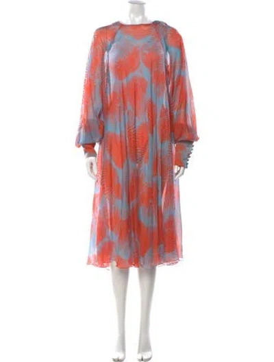 Pre-owned Rubin Singer Printed Midi Length Dress In Multicolor