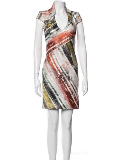 Pre-owned Rubin Singer Printed Mini Dress In White