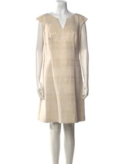 Pre-owned Rubin Singer Silk Knee-length Dress In Neutral