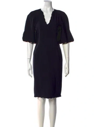 Pre-owned Rubin Singer V-neck Knee-length Dress In Black