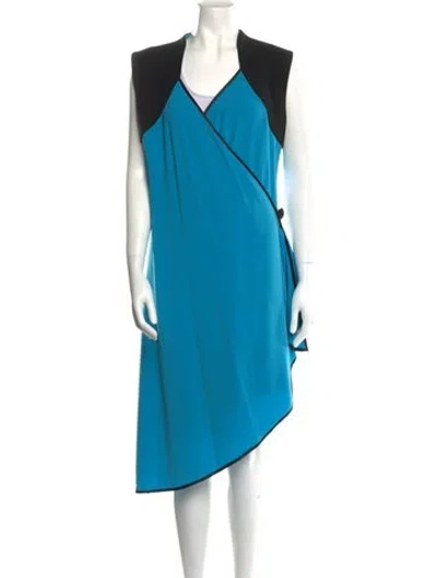 Pre-owned Rubin Singer V-neck Midi Length Dress In Multi