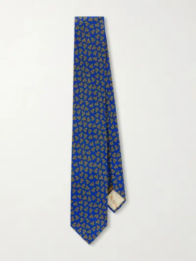 Rubinacci 9cm Printed Silk-twill Tie In Blue