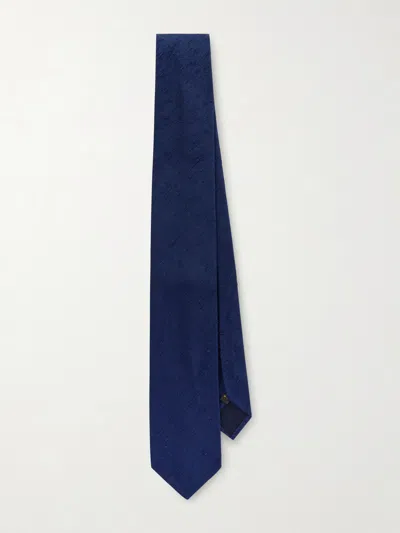Rubinacci 9cm Silk Tie In Blue