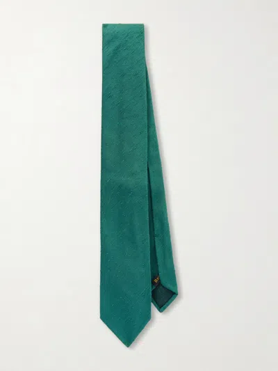 Rubinacci 9cm Silk Tie In Green