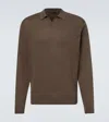 Rubinacci Cashmere Polo Sweater In Brown
