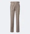 Rubinacci Checked Virgin Wool Straight Pants In Multi