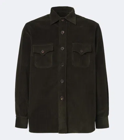Rubinacci Cotton Corduroy Overshirt In Multi