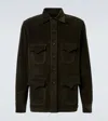 Rubinacci Cotton Corduroy Western Shirt In Black