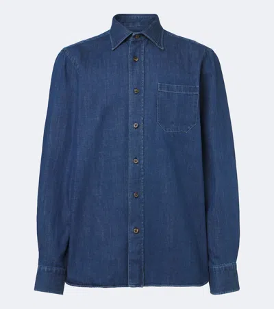 Rubinacci Denim Shirt In Blue