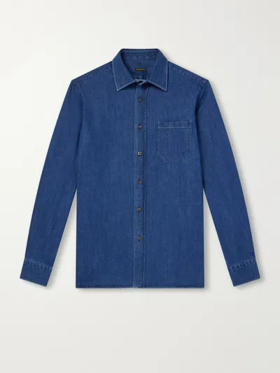 Rubinacci Denim Shirt In Blue