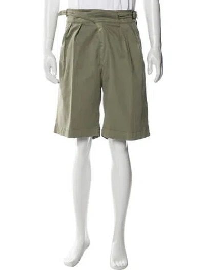Pre-owned Rubinacci Flat Front Shorts In Green