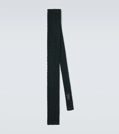 Rubinacci Knitted Silk Tie In Multi