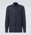 Rubinacci Linen Jacket In Blue