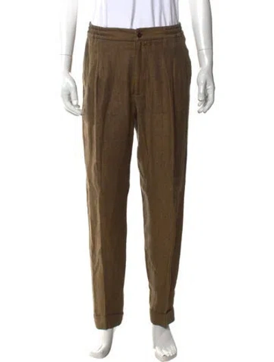 Pre-owned Rubinacci Linen Pants In Brown