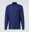 Rubinacci Linen Shirt In Blue