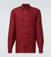 Rubinacci Linen Shirt In Red