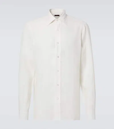 Rubinacci Linen Shirt In White