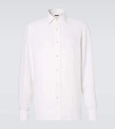 Rubinacci Linen Shirt In White