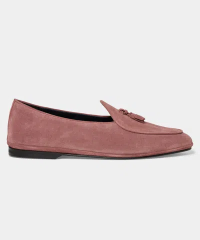 Rubinacci Marphy Bow Loafer In Pink In Animal Print