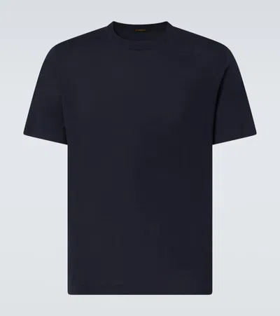 Rubinacci Cotton Polo Shirt In Blue