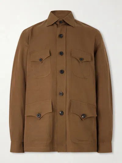 Rubinacci Safari Overshirt In Brown