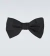 Rubinacci Silk Grosgrain Bow Tie In Black