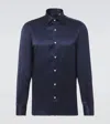 Rubinacci Silk Shirt In Blau