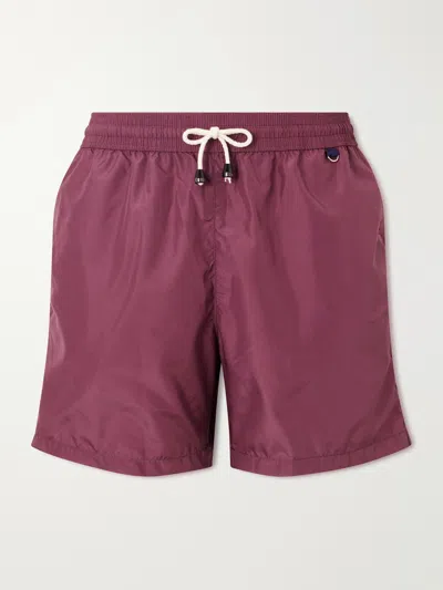 Rubinacci Straight-leg Swim Shorts In Red