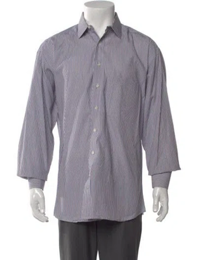 Pre-owned Rubinacci Striped Long Sleeve Shirt In Multi