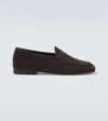 Rubinacci Suede Loafers In Brown