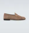 Rubinacci Suede Loafers In Brown