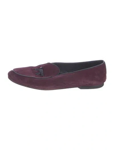 Pre-owned Rubinacci Suede Loafers In Purple