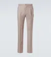 Rubinacci Virgin Wool Tapered Pants In Gray