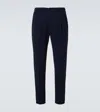 Rubinacci Wool Seersucker Straight Pants In Blue