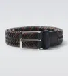 Rubinacci Woven Leather Belt In Multicoloured