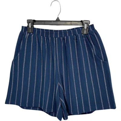 Ruby & Wren Stripe Pull-on Shorts In Patriot Blue/white