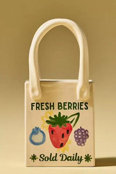 Ruby Clay Flower Market Tote Bud Vase In Multi
