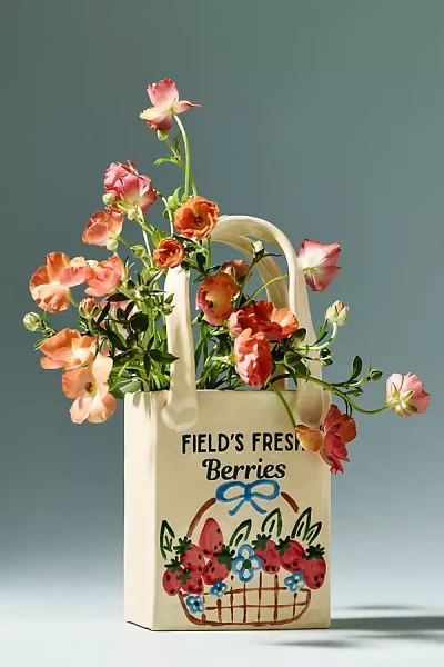 Ruby Clay Flower Market Tote Bud Vase In Multi