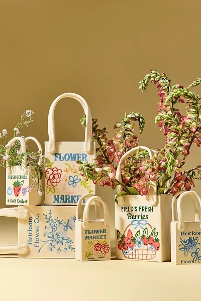 Ruby Clay Flower Market Tote Bud Vase In Multi