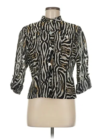 Pre-owned Ruby Rd. 3/4 Sleeve Blouse In Black