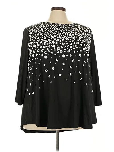 Pre-owned Ruby Rd. 3/4 Sleeve Blouse In Black
