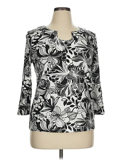 Pre-owned Ruby Rd. 3/4 Sleeve Blouse In Black