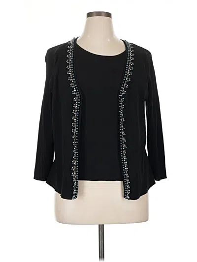 Pre-owned Ruby Rd. 3/4 Sleeve Blouse In Black