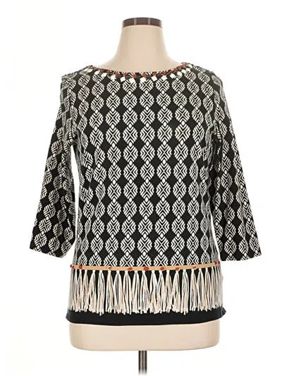 Pre-owned Ruby Rd. 3/4 Sleeve Blouse In Black