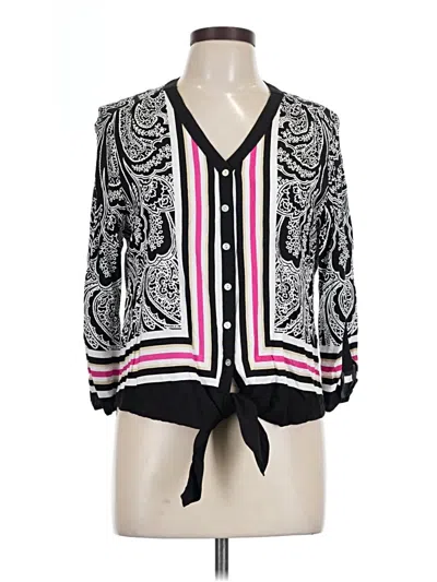 Pre-owned Ruby Rd. 3/4 Sleeve Blouse In Black