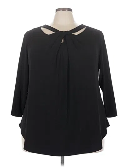 Pre-owned Ruby Rd. 3/4 Sleeve Blouse In Black